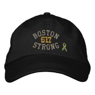 Boston Strong 617 Ribbon Edition Embroidered Hat