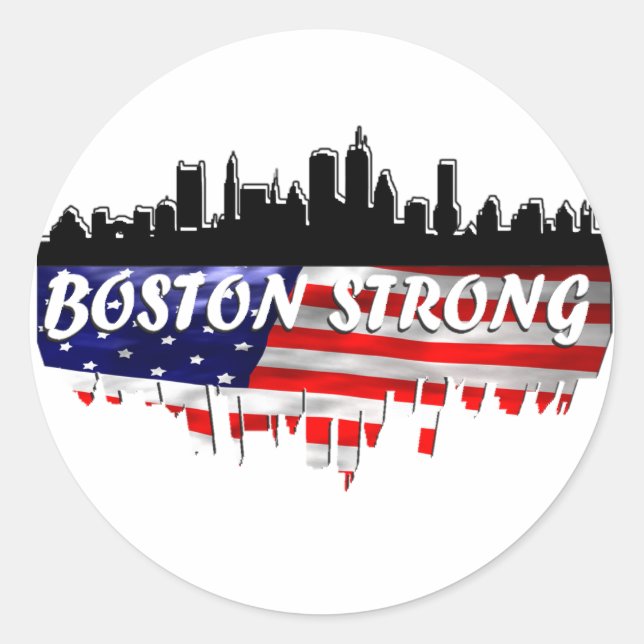 Boston Strong Classic Round Sticker (Front)