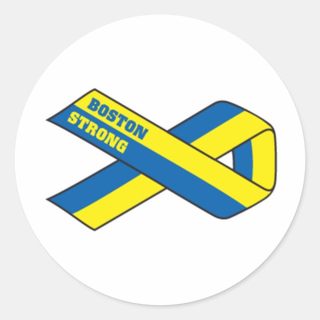 Boston Strong Classic Round Sticker (Front)