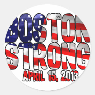 Boston Strong Flag Classic Round Sticker
