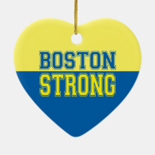 Boston Strong Graphic Style Ceramic Tree Decoration