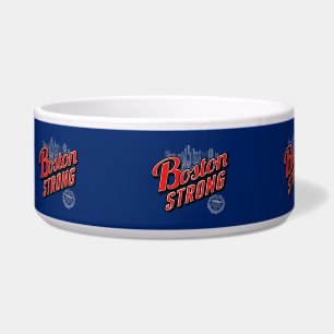 Boston Strong in red and blue decor