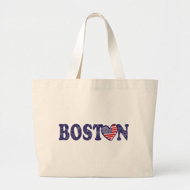 Boston Strong Large Tote Bag (Front)