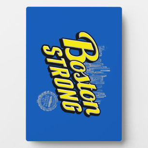 Boston Strong on a Blue Decor Plaque
