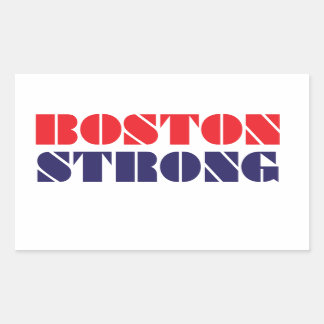 boston strong rectangular sticker