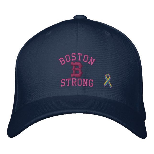 Boston Strong Ribbon Edition Embroidered Hat (Front)