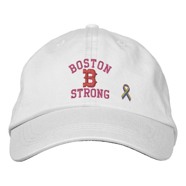 Boston Strong Ribbon Edition Embroidered Hat (Front)