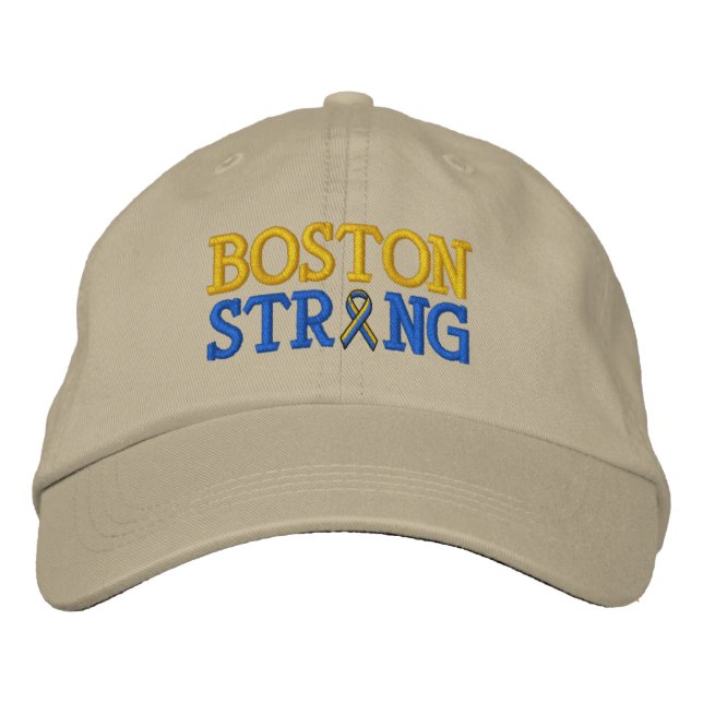 Boston Strong Ribbon Embroidery Cap (Front)