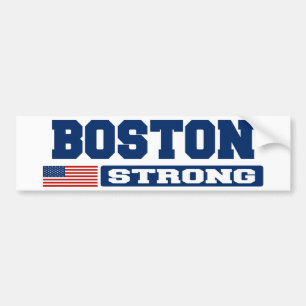 BOSTON STRONG U.S. Flag Bumper Sticker