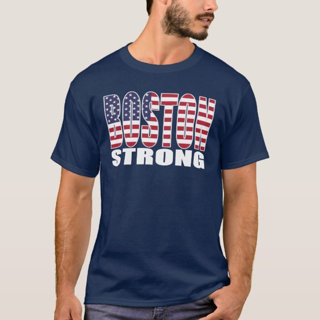 BOSTON STRONG U.S. Flag T-shirt (Front)