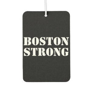 "Boston Strong" white black car Air Freshener