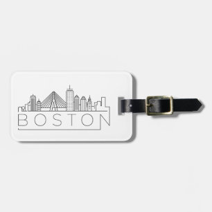 Boston Stylised Skyline Luggage Tag
