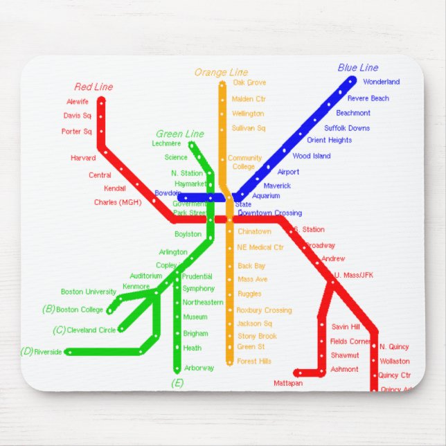 Boston subway Mousepad (Front)