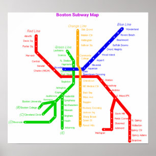 Boston subway Poster