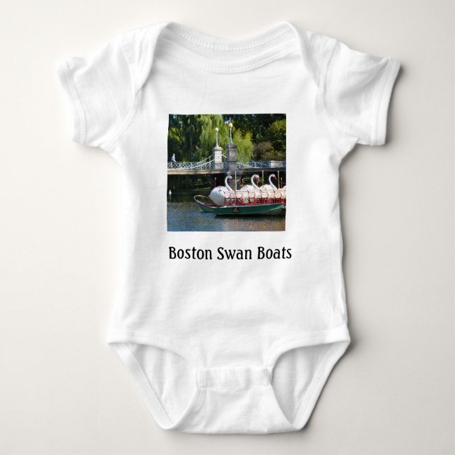 Boston Swan Boats Baby Bodysuit (Front)