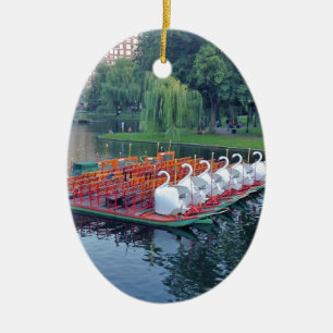 Boston Swan Boats Ceramic Ornament