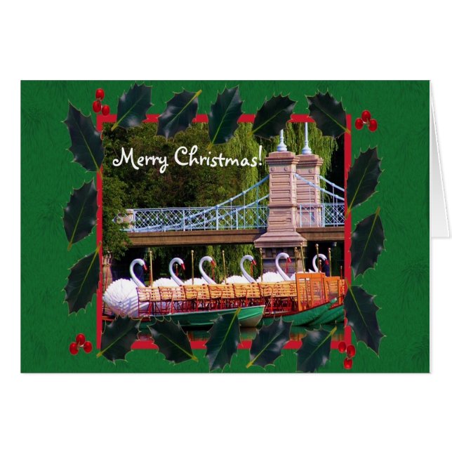 Boston Swan Boats - Happy Holidays (Front Horizontal)