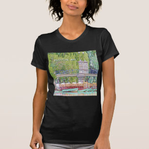 Boston Swan Boats in Pencil and Ink Filter T-Shirt