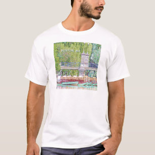 Boston Swan Boats in Pencil and Ink Filter T-Shirt