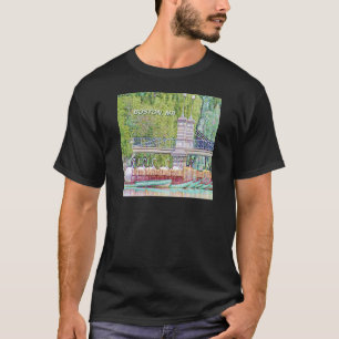 Boston Swan Boats in Pencil and Ink Filter T-Shirt