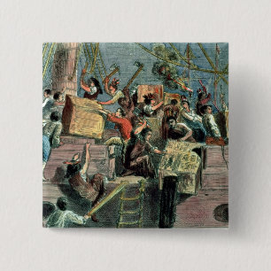 Boston Tea Party, 16th December 1773 15 Cm Square Badge
