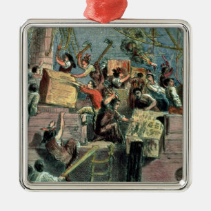 Boston Tea Party, 16th December 1773 Metal Tree Decoration