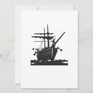 Boston Tea Party Raiders Retro Invitation