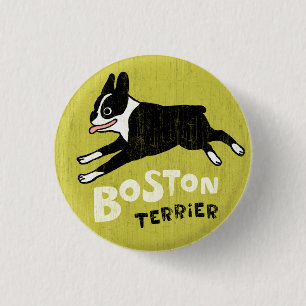 Boston Terrier 3 Cm Round Badge