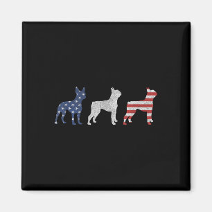 Boston Terrier 4th Of July Dog Patriotic Usa Flag Magnet
