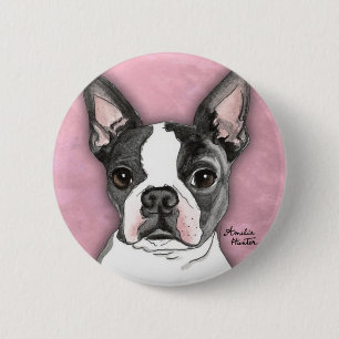 Boston Terrier 6 Cm Round Badge