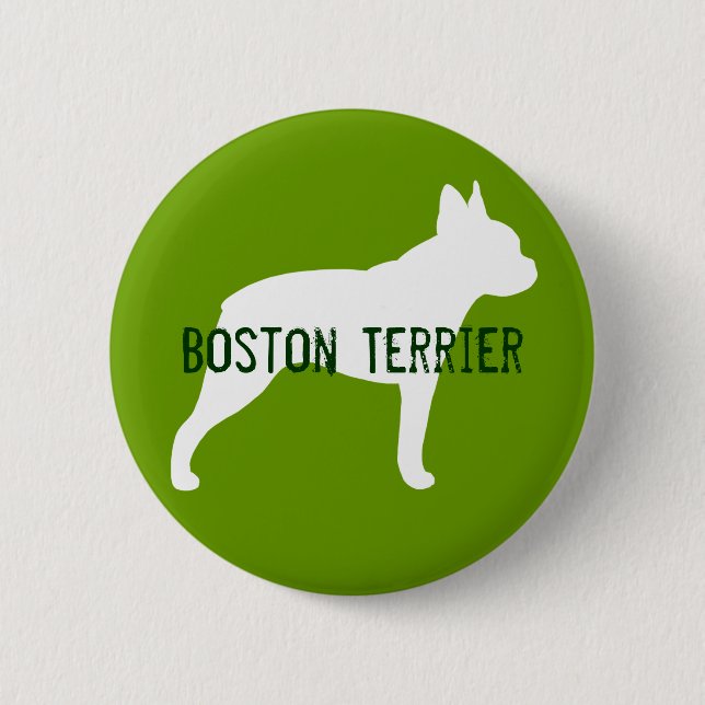 Boston Terrier 6 Cm Round Badge (Front)