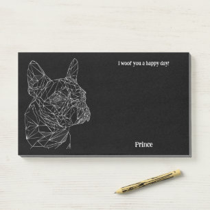 Boston Terrier Abstract Art Dog Name Post-it Notes