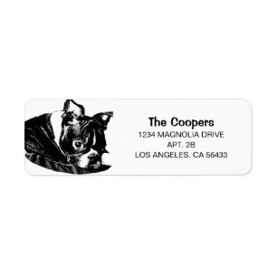 Boston Terrier Address Return Address Label