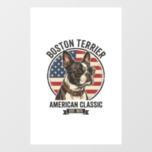 Boston Terrier American Classic Dog Flag Sunglasse