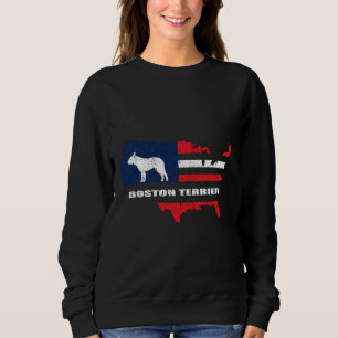 Boston Terrier American Flag Sweatshirt