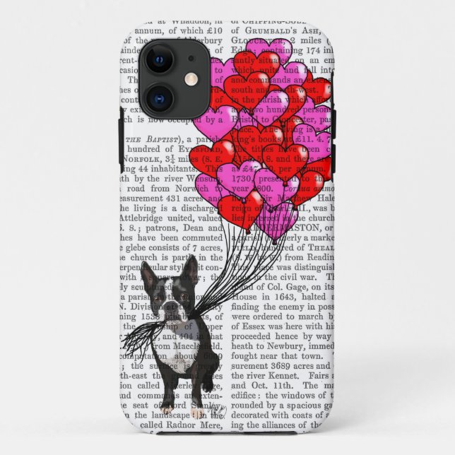 Boston Terrier And Balloons Case-Mate iPhone Case (Back)