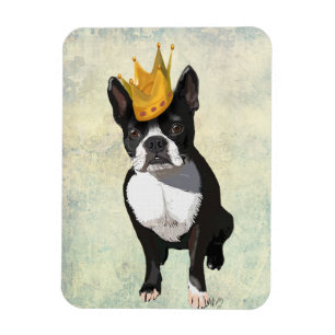 Boston Terrier and Crown Magnet