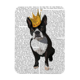 Boston Terrier And Crown Magnet