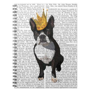 Boston Terrier And Crown Notebook
