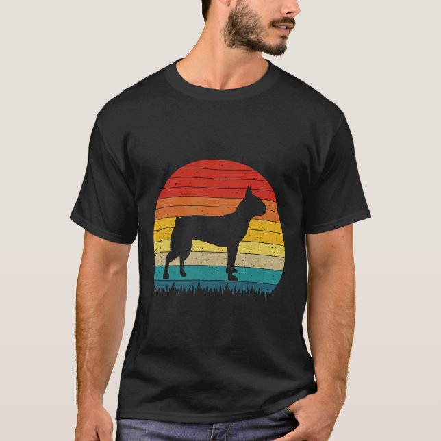 Boston Terrier Art  Boston Terrier Love  Boston Te T-Shirt (Front)