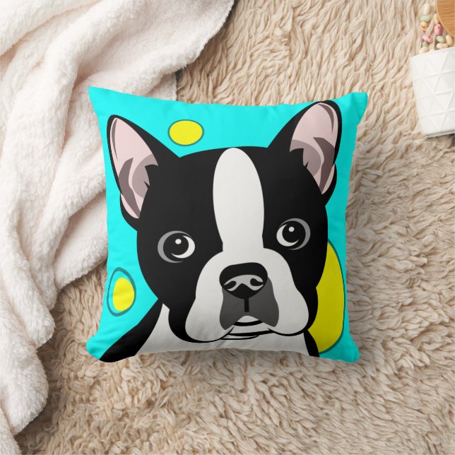 Boston Terrier Art Cushion (Blanket)