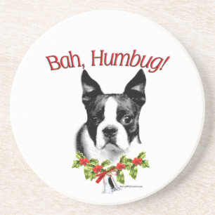 Boston Terrier Bah Humbug Coaster