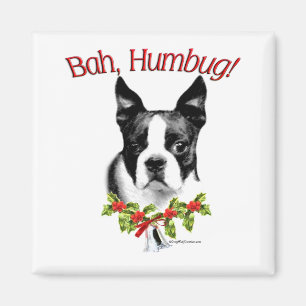 Boston Terrier Bah Humbug Magnet