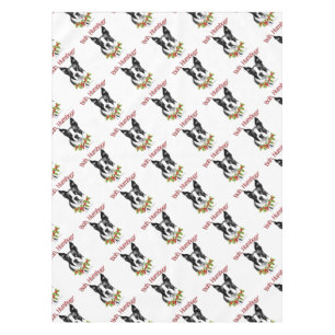 Boston Terrier Bah Humbug Tablecloth