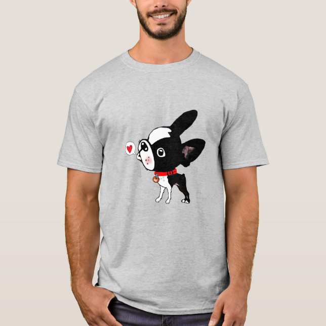 Boston terrier bark love Mirabelle T-Shirt (Front)