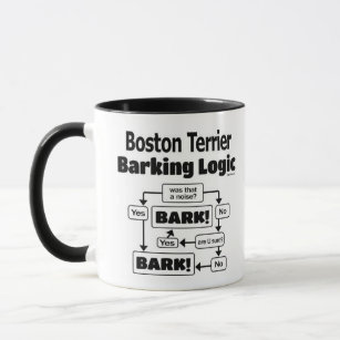 Boston Terrier Barking Logic Mug