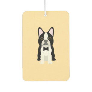 Boston Terrier beige Car Air Freshener