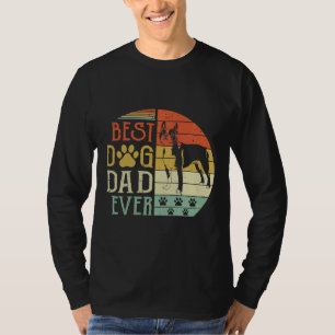Boston Terrier Best Dog Dad Ever Vintage Father Da T-Shirt
