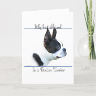Boston Terrier Best Friend 2 Holiday Card
