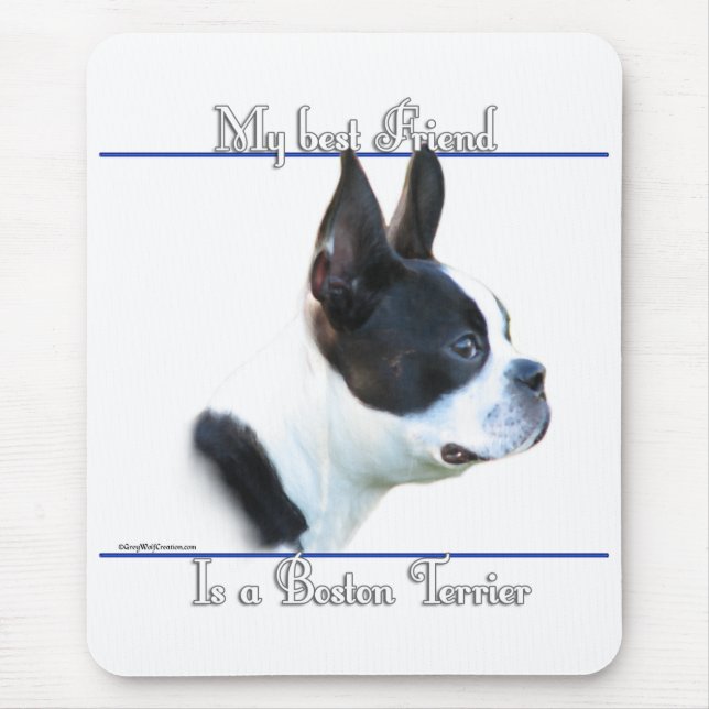 Boston Terrier Best Friend 2 Mouse Pad (Front)